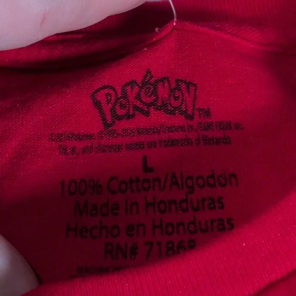 Pokemon Pokeball Red Short Sleeve Young Men's T-Shirt Size Large - Picture 3 of 7